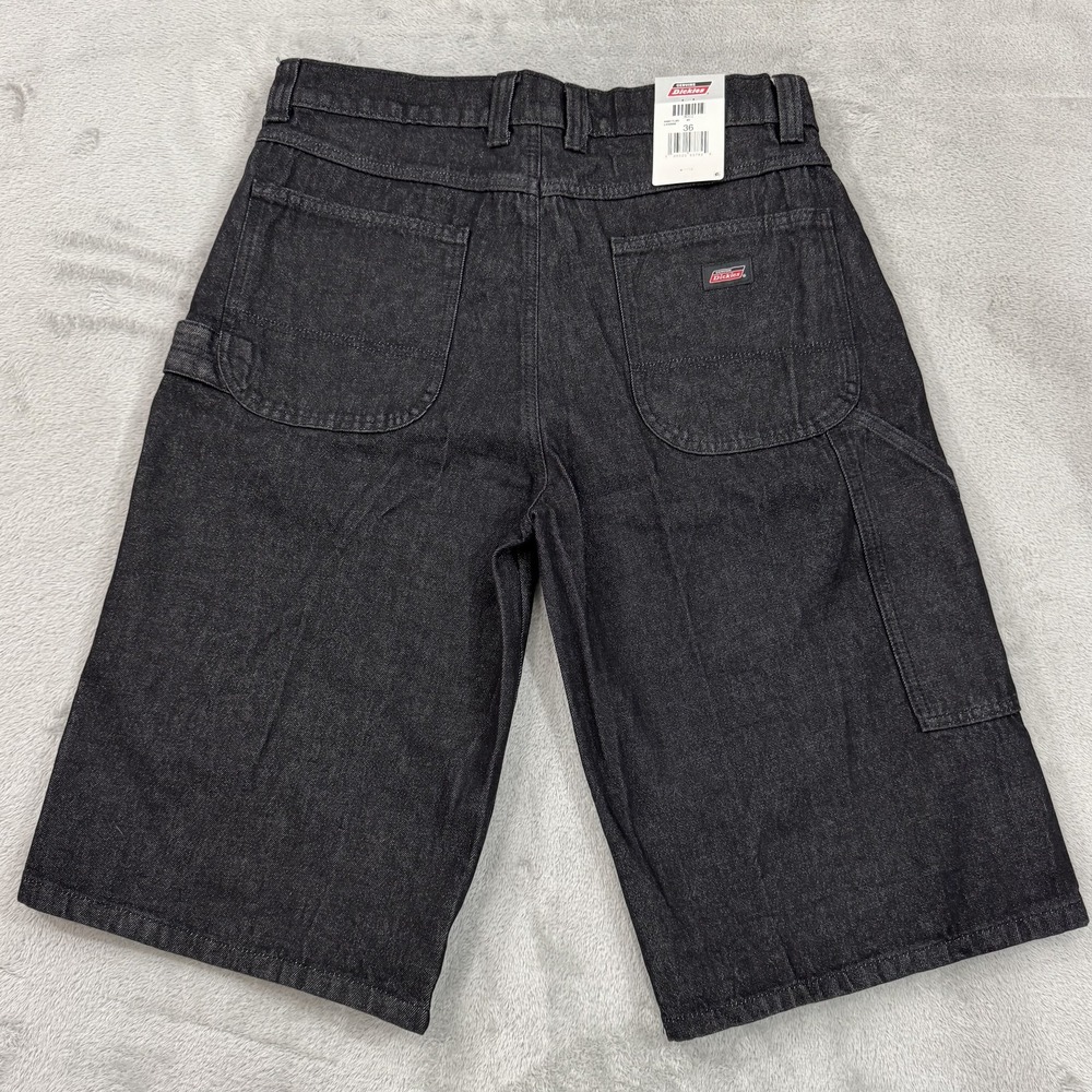 NWT Dickies Carpenter Long Shorts Mens 36 Charcoal Black Relaxed 15" Inseam Wide